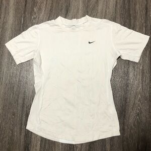 Nike Pro Dri-FIT T-shirt - Cream and White, S (4-6)